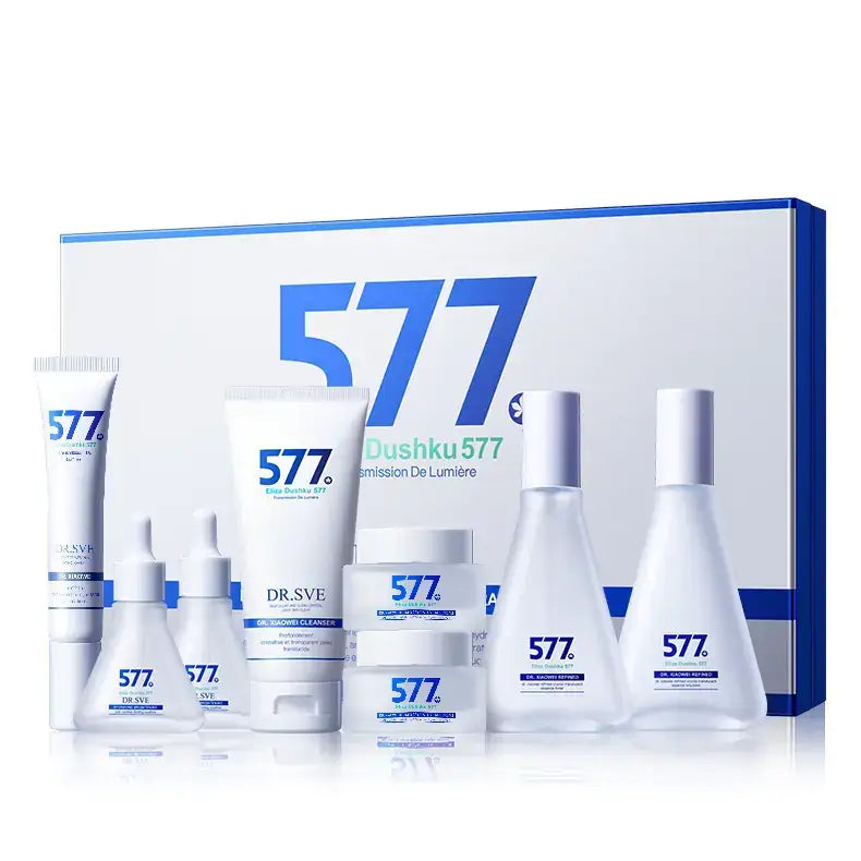 Luxury Canadian Skincare featuring the Dr. Wei 577 Set with multiple premium skincare products.