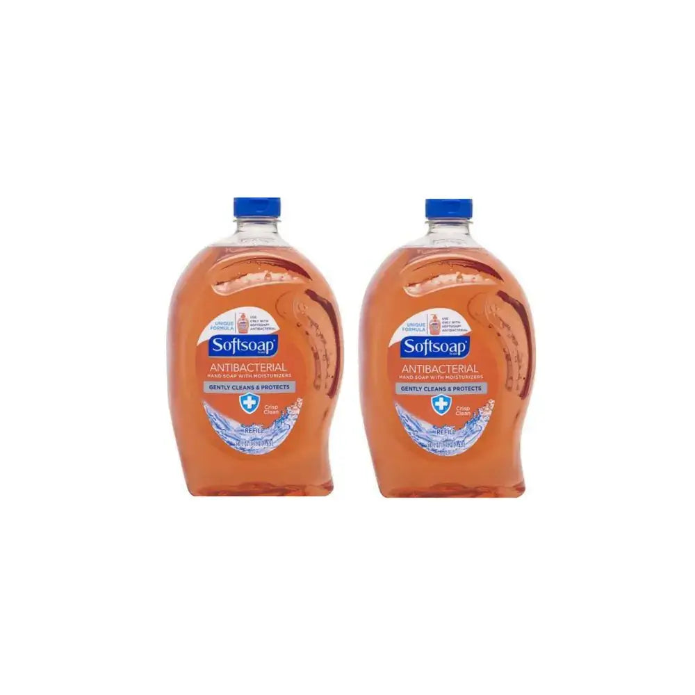 Softsoap Antibacterial Hand Soap bottles, designed for gentle cleansing and effective germ protection.