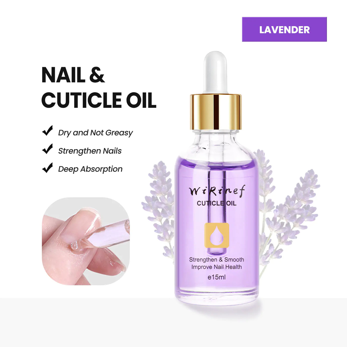 Nail Care Oil with Plant Extracts for Manicure