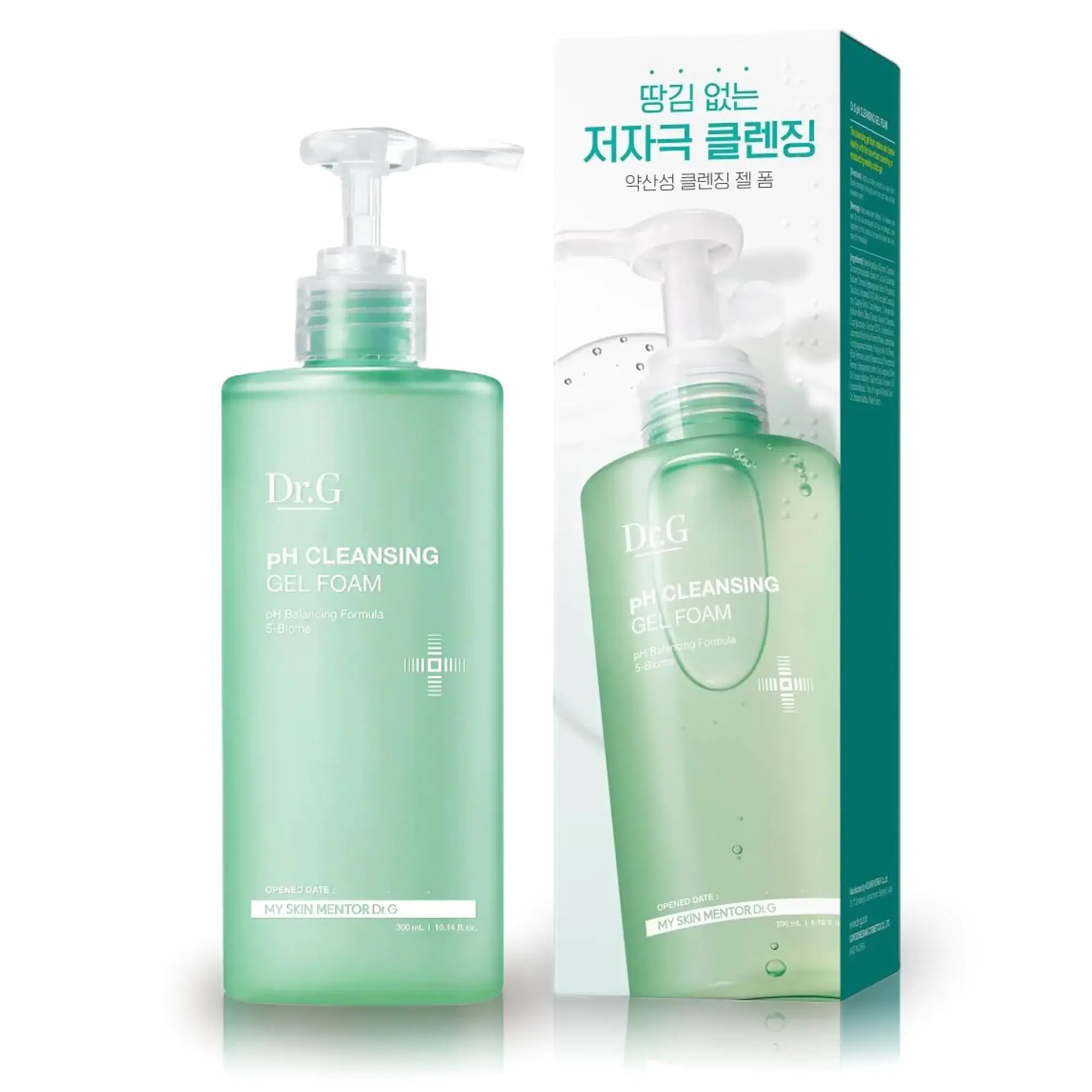 Gel Cleanser Face Wash Gel Face Wash Korean Skin Care in a pump bottle with a light green formulation.