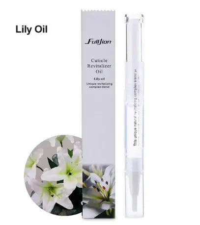 Fruit-Scented Nail Care Oil and Nourishing Pen with cuticle revitalizer and lily oil.