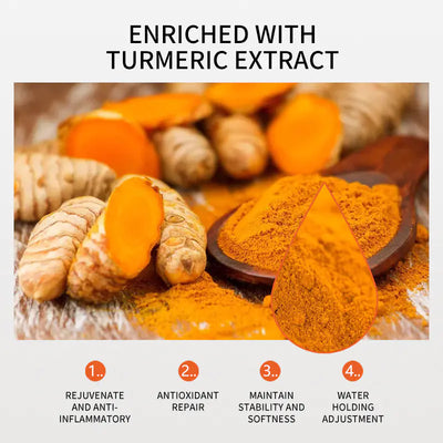 Turmeric Skincare Set enriched with turmeric extract for rejuvenation, antioxidant repair, and stability.