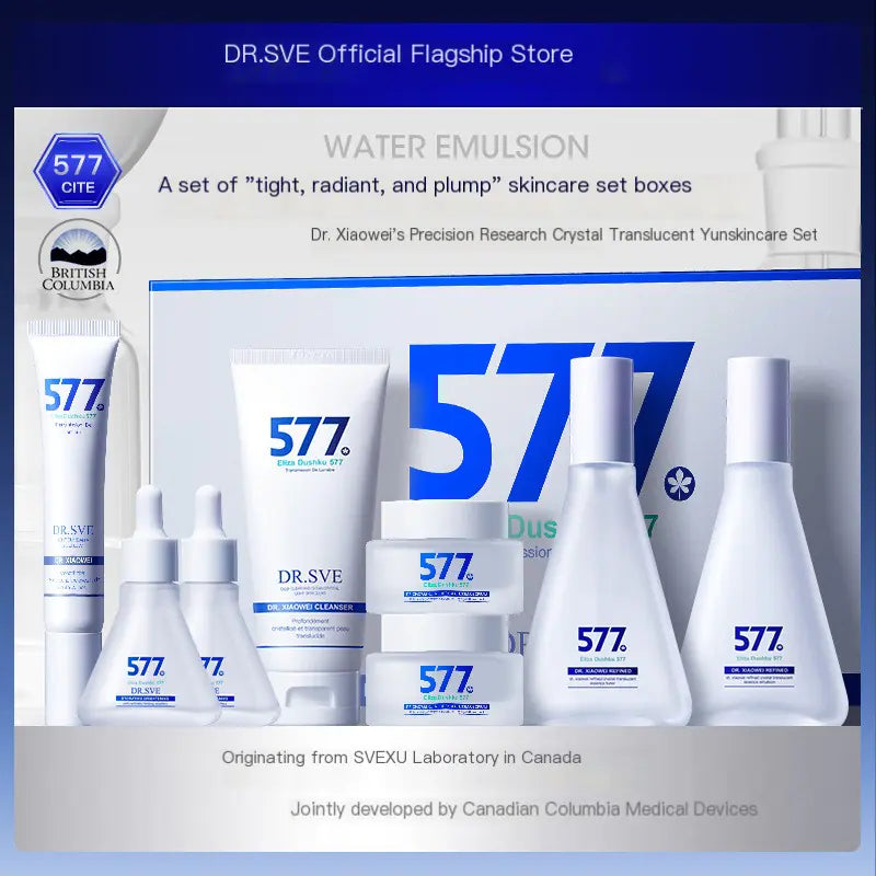 Set Canadian Skincare featuring DR.SVE 577 products for hydration and skin nourishment.