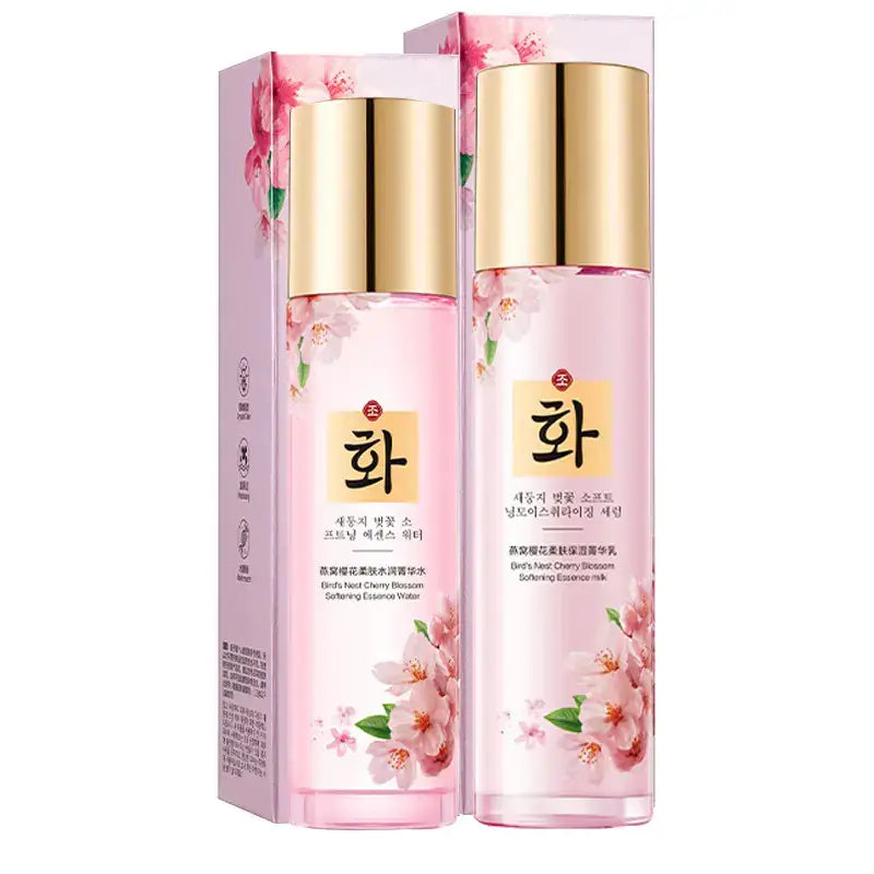 Iluying Revitalizing Herb Yeast Skincare Set featuring two pieces in elegant packaging with floral designs