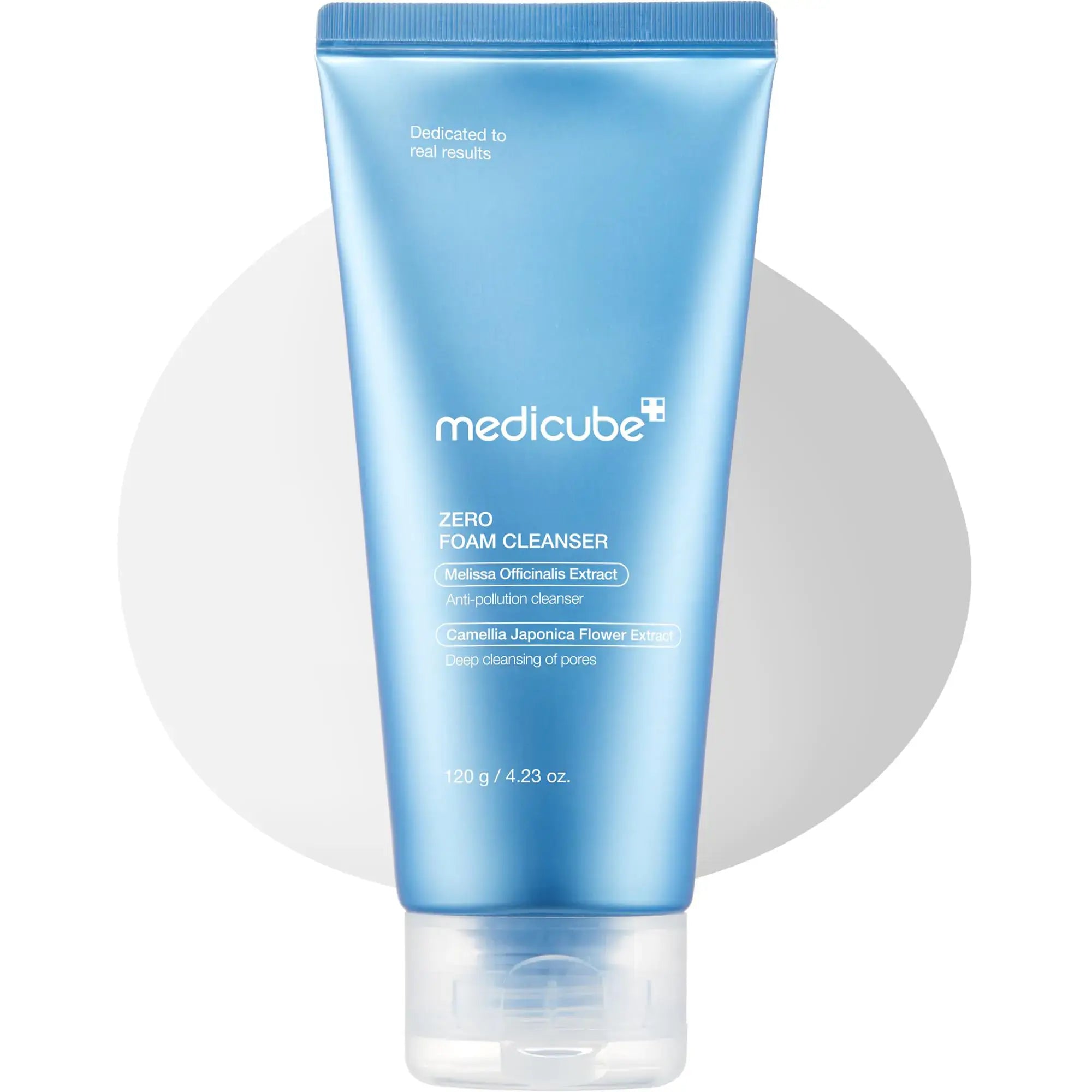 Medicube Zero Foam Cleanser for Sensitive Skin in blue packaging designed for gentle cleansing and pollution protection.